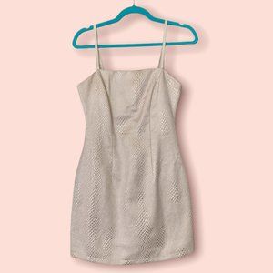 White and Gold Mini Dress